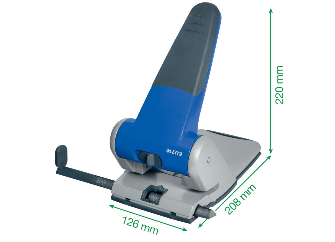 Bild 2 5180 Registraturlocher bis A3 - 65 Blatt, mit Ansc hlagschiene, blau