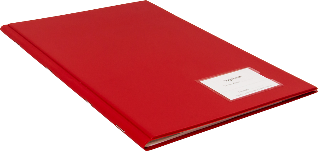 Klassentagebuch mit Versäumnisaufstellung, Einband rot, steif-geheftet