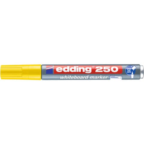 edding 250 Whiteboardmarker Rundspitze gelb Strichstärke 1,5 -3mm