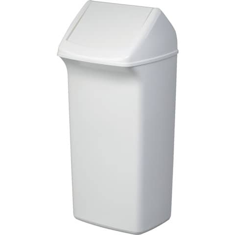 Abfallbehälter DURABIN FLIP 40,Polyethylen,rechtec kig,366x747x320mm,40l,weiß