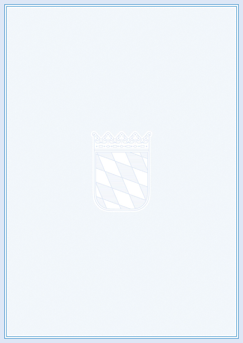 Randblatt mit beidseitigem Staatswappen Flächendruck und Rahmen, 120g