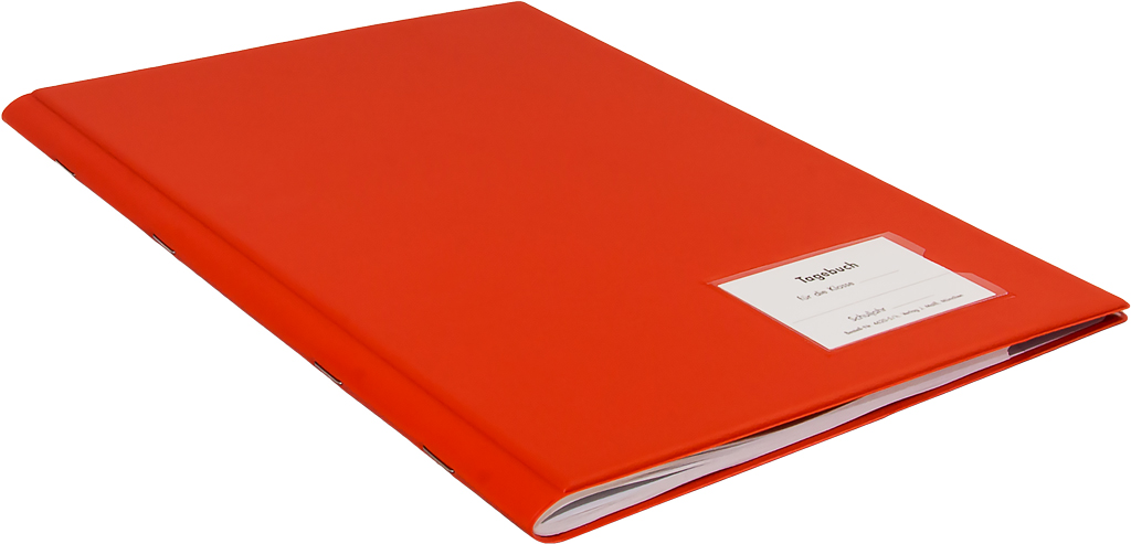 Klassentagebuch, Einband orange, steif-geheftet