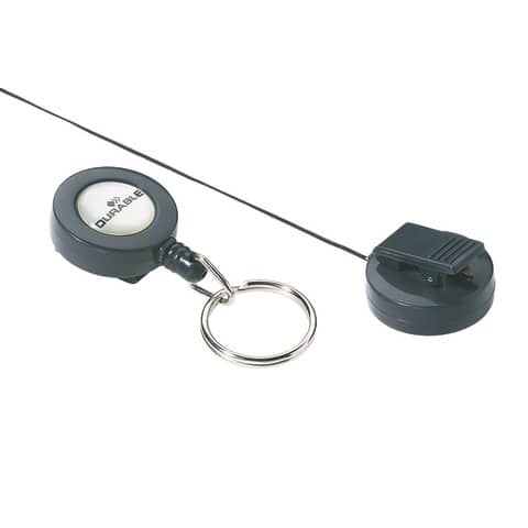 Ausweishalter Jojo mit Schlüsselring - Ø 25 mm, Lä nge: ca. 80 cm, anthrazit