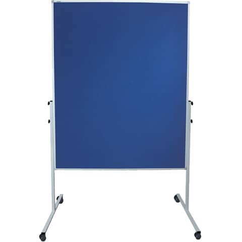 X-tra!Line® Moderationstafel - 120 x 150 cm, blau/ Filz, mit Rollen