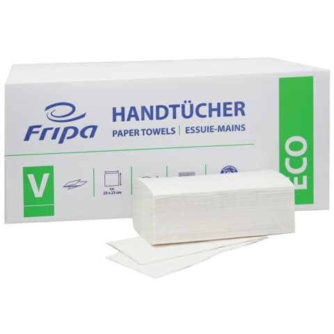 Handtücher Eco - Zick-Zack-Falzung, 2-lagig, weiß, 20 x 150 Blatt