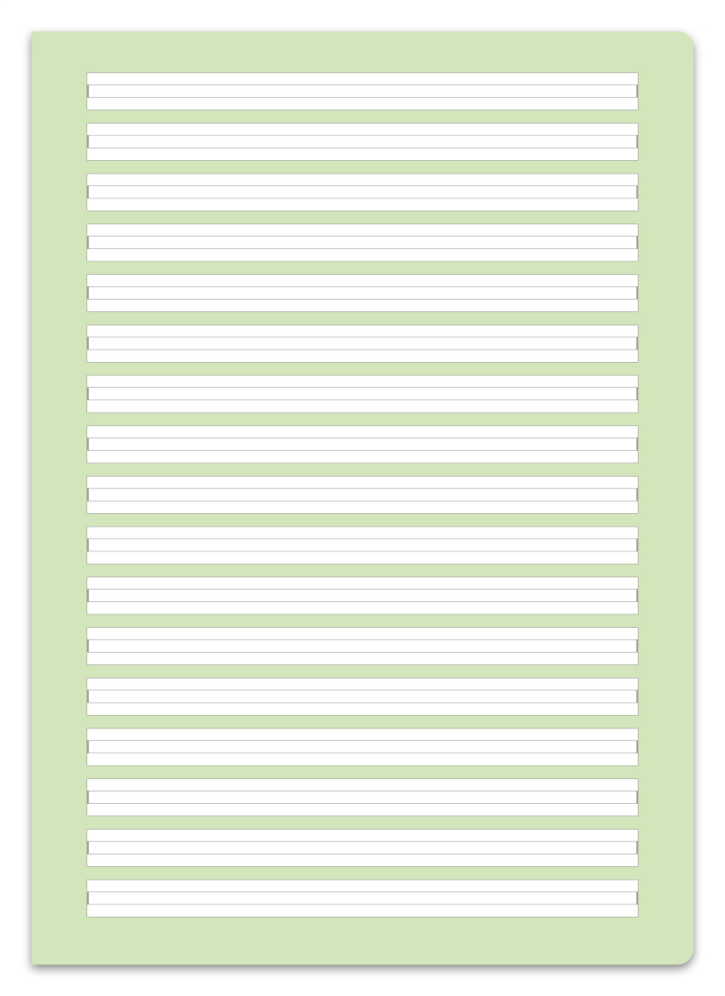 Staufen Green, Heft A4, 16 Blatt, 90 g/qm, liniert, Lin2