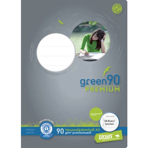 Staufen Green, Hausaufgabenheft - A5, 48 Blatt, 90 g/qm, 48 Woche