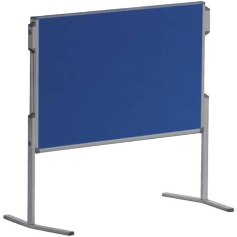 Moderationstafel PRO - 120 x 150 cm, blau/Filz, kl appbar