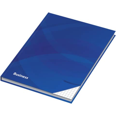 Notizbuch Business - A4, Hardcover, kariert, 96 Bl att, blau