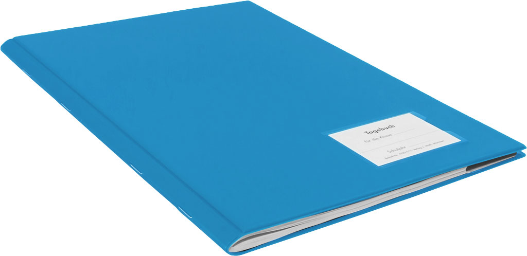 Klassentagebuch m. Hausaufgabenspalte, Einband hellblau, steif-geheftet